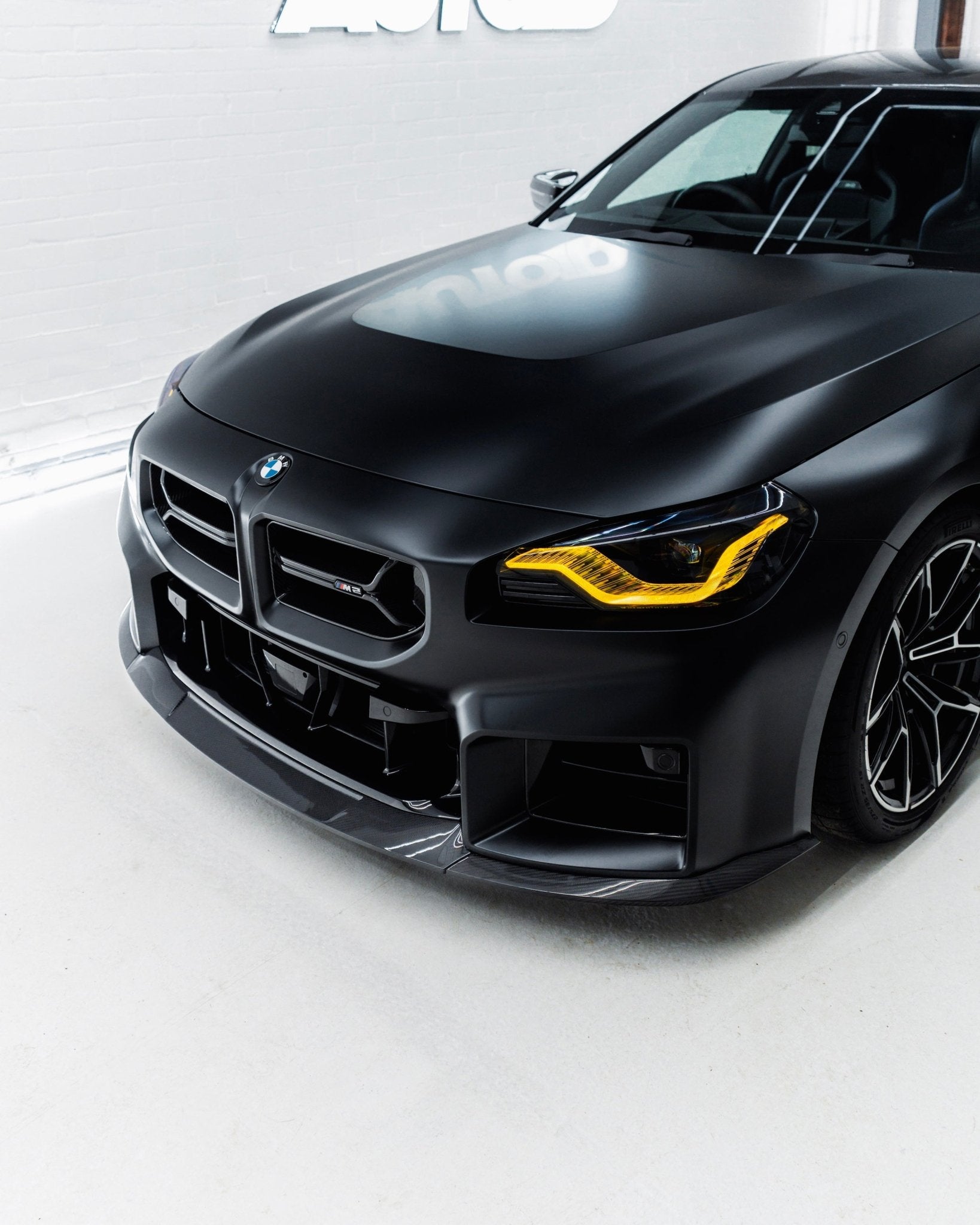 BMW G87 M2 TR87 Pre - preg Carbon Fibre Flat Front Splitter by Trevora (2023+) - Evolve Automotive