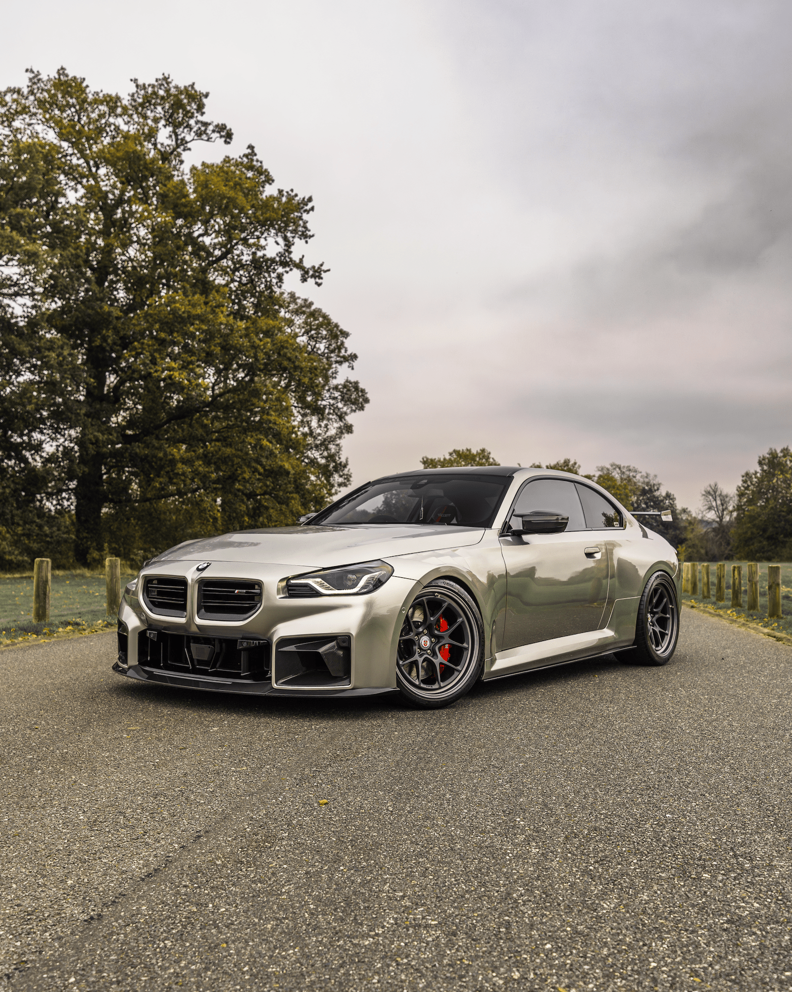 BMW G87 M2 TR87 Pre - preg Carbon Fibre Flat Front Splitter by Trevora (2023+) - Evolve Automotive