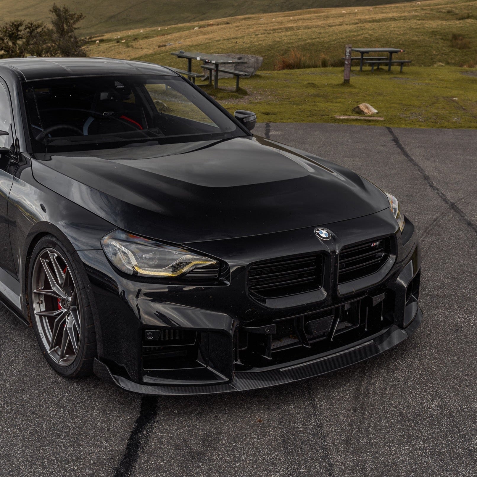 BMW G87 M2 TR87 Pre - preg Carbon Fibre Front Splitter with Winglets by Trevora (2023+) - Evolve Automotive