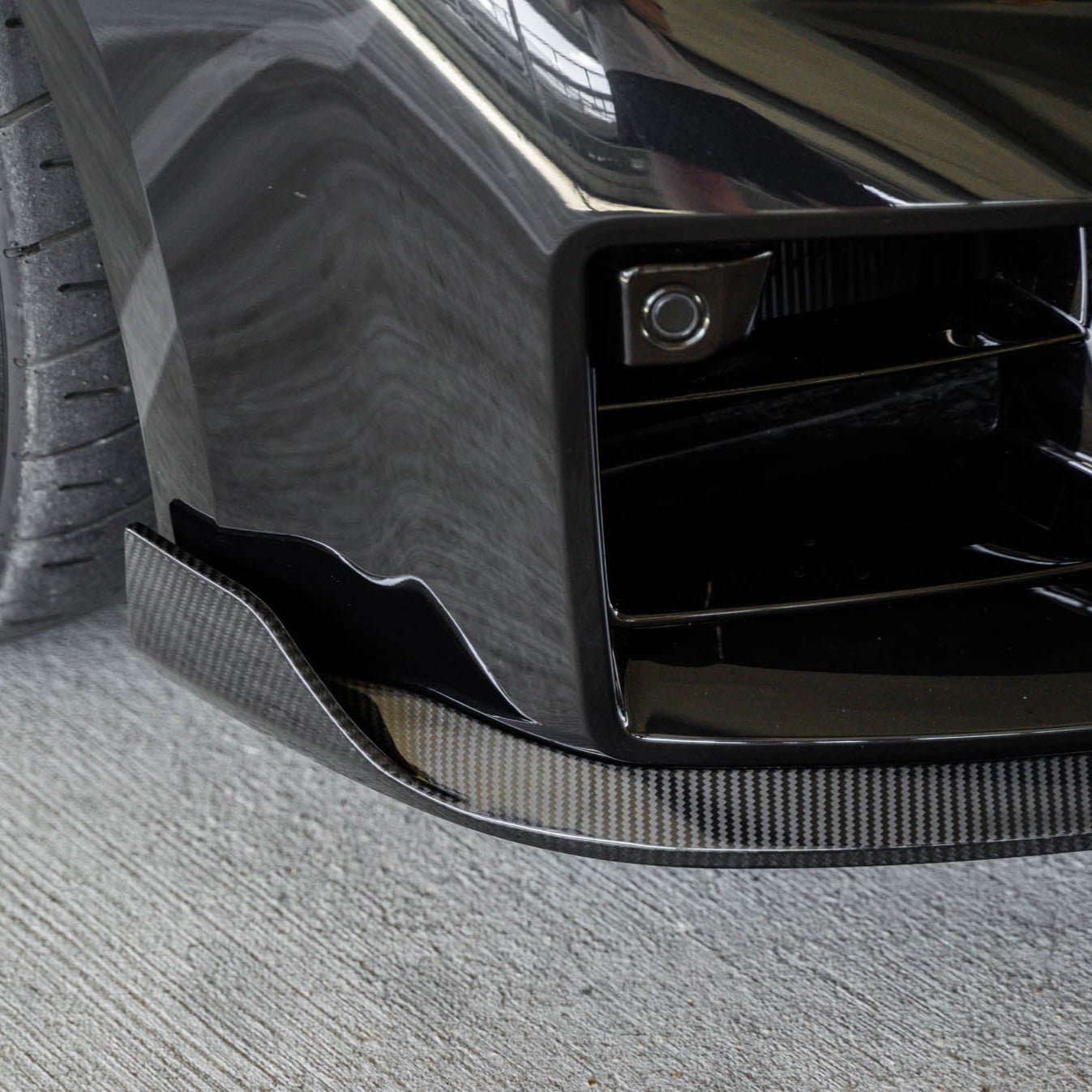 BMW G87 M2 TR87 Pre - preg Carbon Fibre Front Splitter with Winglets by Trevora (2023+) - Evolve Automotive