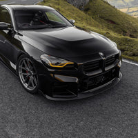 BMW G87 M2 TR87 Pre - preg Carbon Fibre Front Splitter with Winglets by Trevora (2023+) - Evolve Automotive