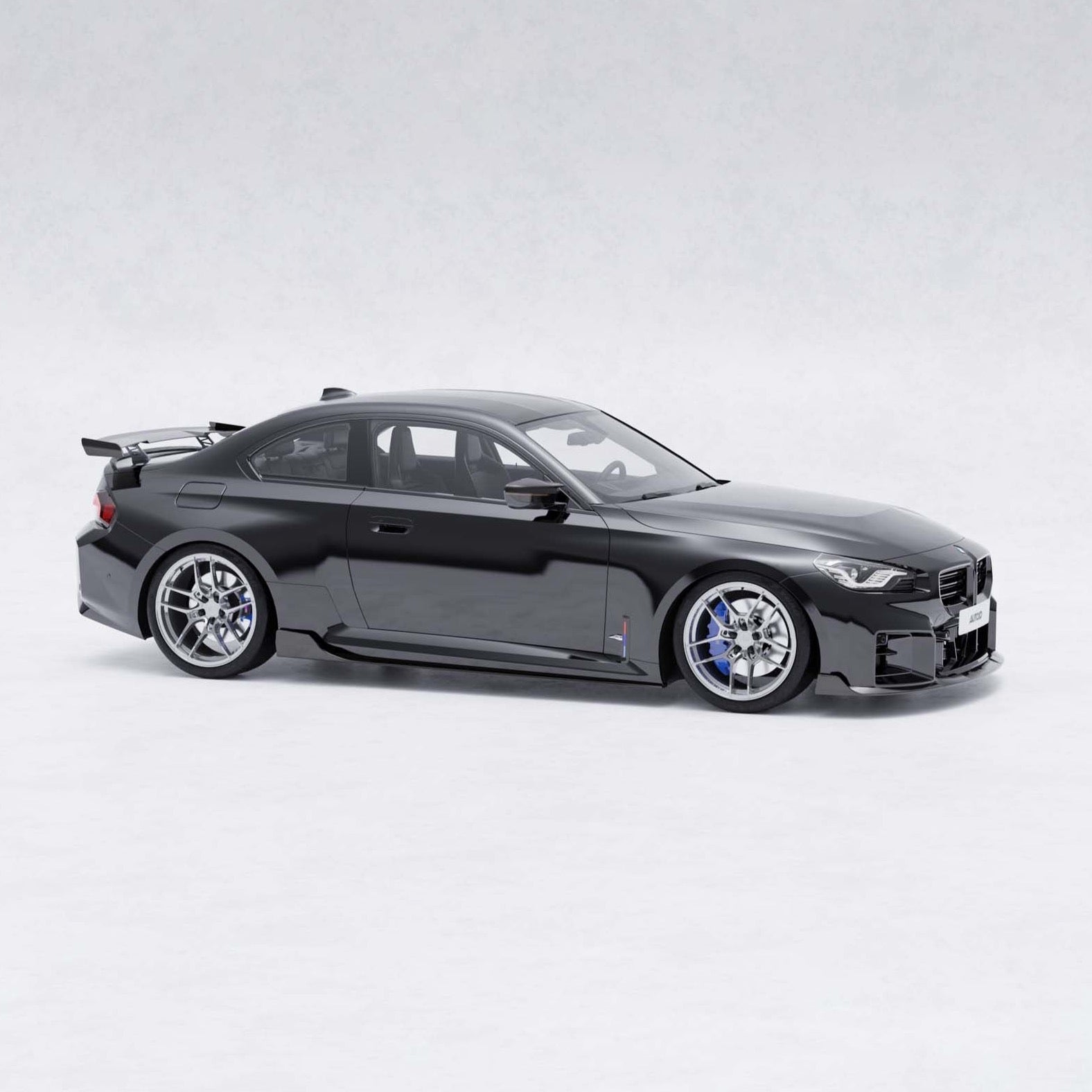 BMW G87 M2 TR87 Pre - preg Carbon Fibre Front Splitter with Winglets by Trevora (2023+) - Evolve Automotive