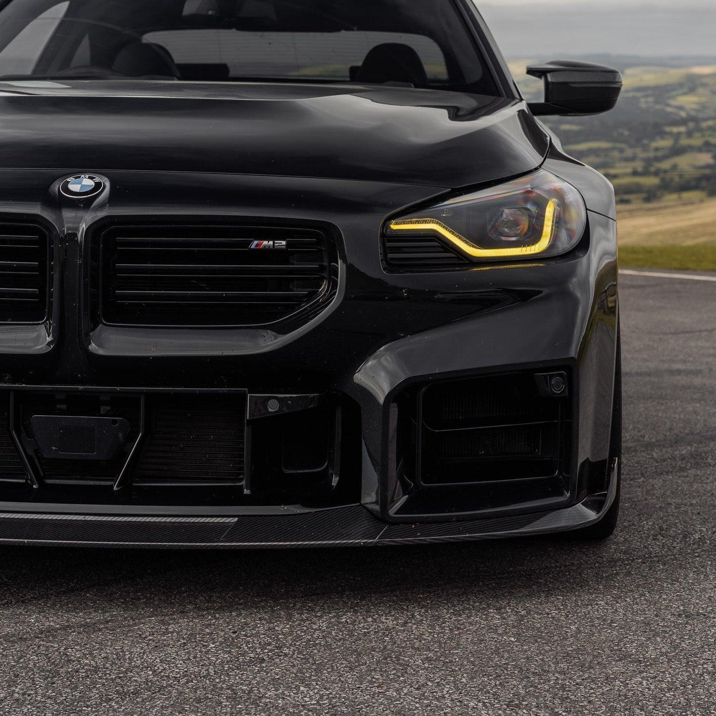 BMW G87 M2 TR87 Pre - preg Carbon Fibre Front Splitter with Winglets by Trevora (2023+) - Evolve Automotive