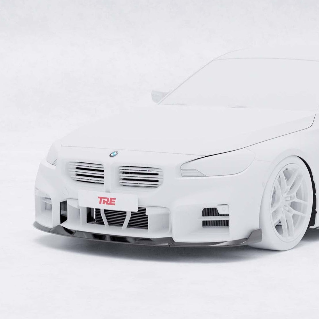 BMW G87 M2 TR87 Pre - preg Carbon Fibre Front Splitter with Winglets by Trevora (2023+) - Evolve Automotive