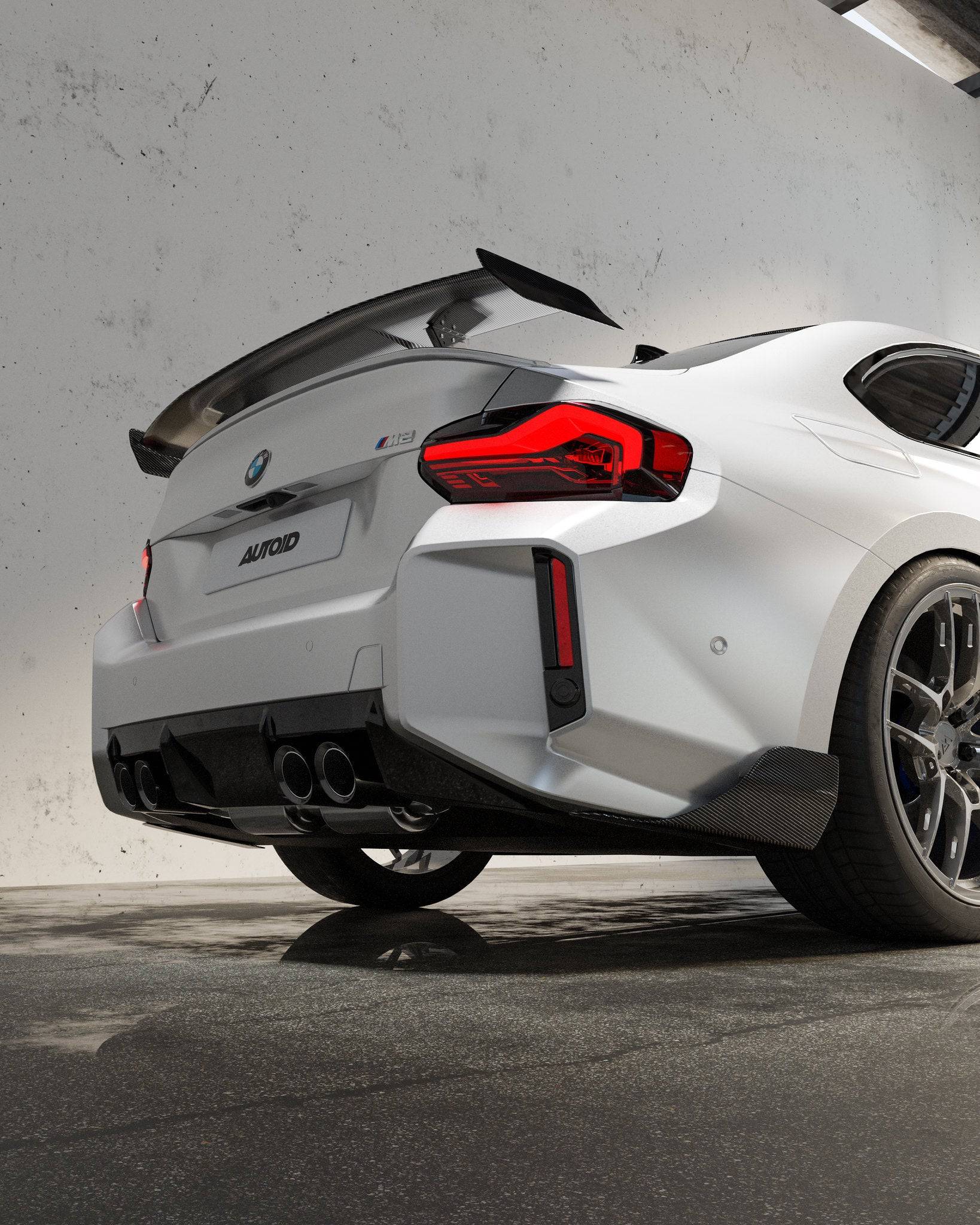 BMW G87 M2 TR87 Pre - preg Carbon Fibre Rear Bumper Winglets by Trevora (2023+) - Evolve Automotive