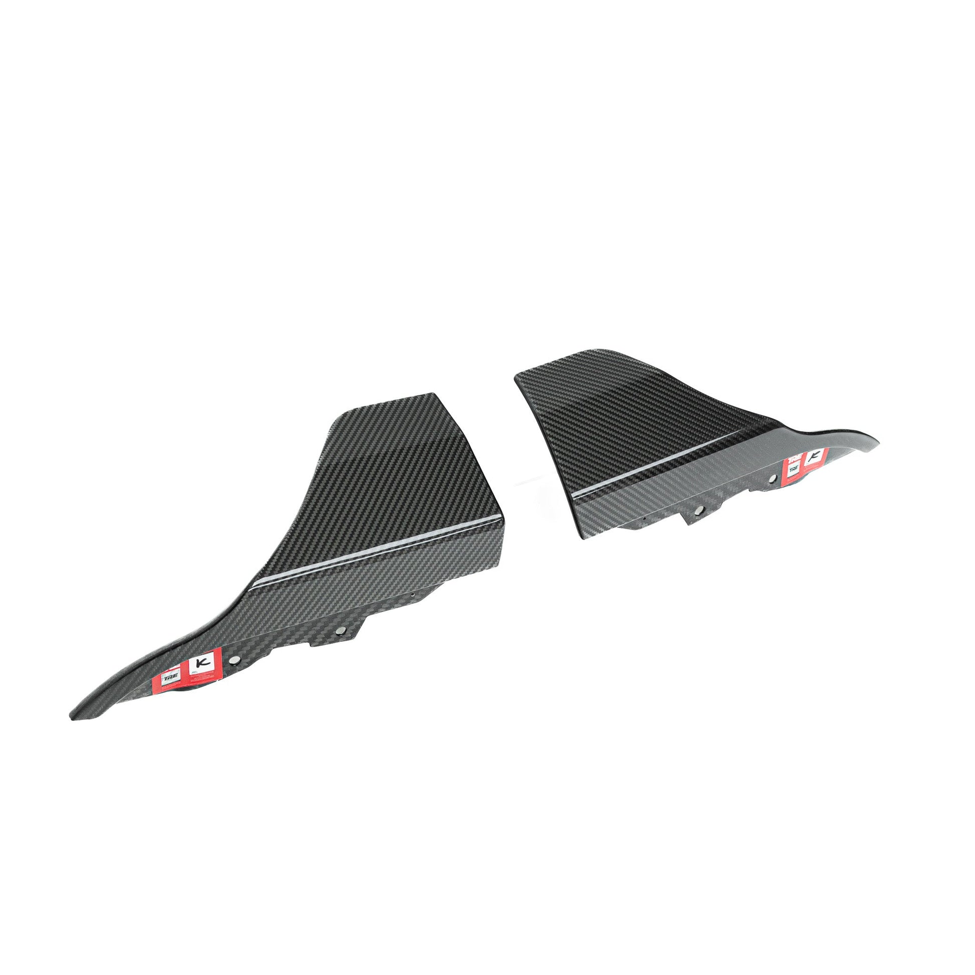 BMW G87 M2 TR87 Pre - preg Carbon Fibre Rear Bumper Winglets by Trevora (2023+) - Evolve Automotive