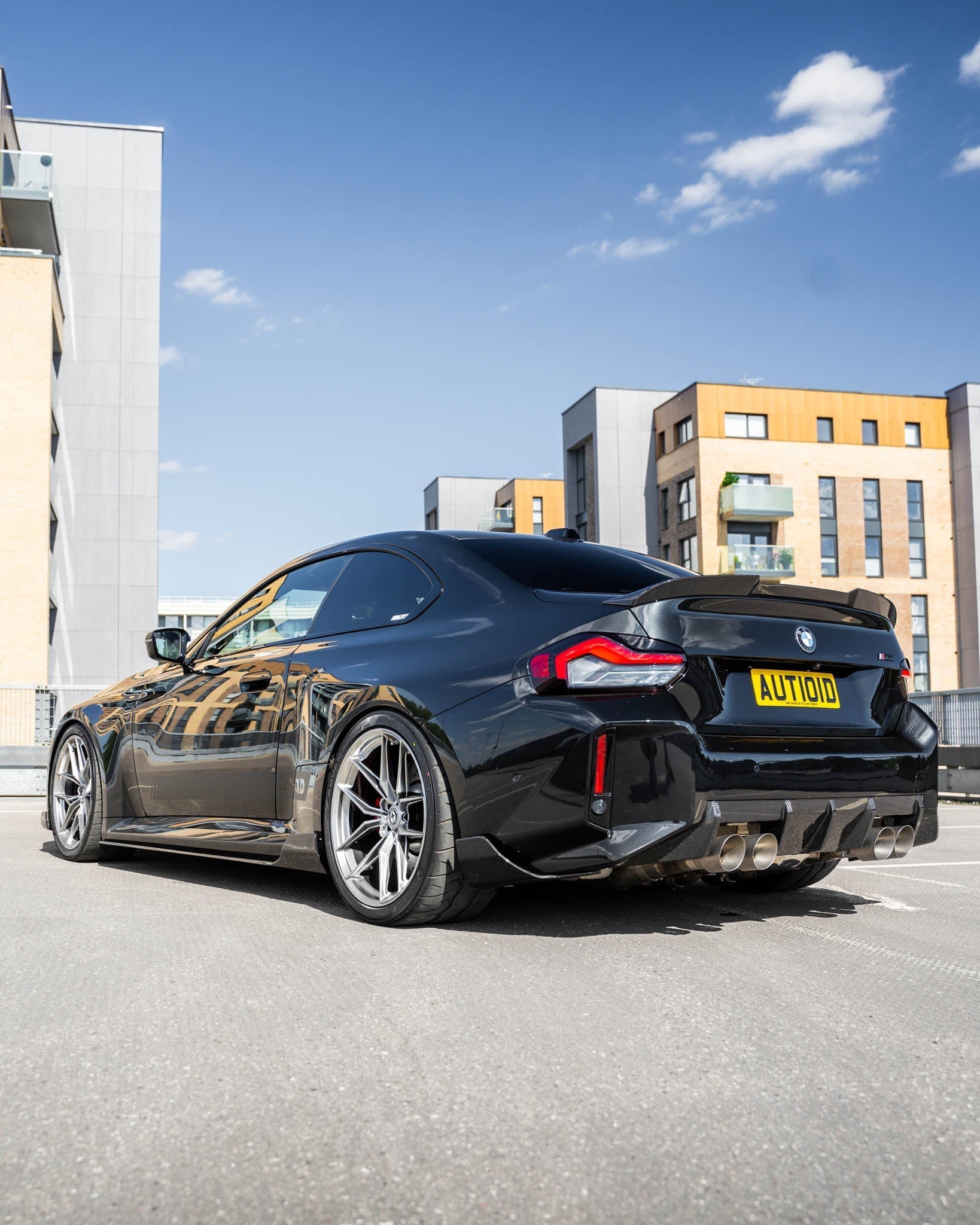 BMW G87 M2 TR87 Pre - preg Carbon Fibre Rear Bumper Winglets by Trevora (2023+) - Evolve Automotive