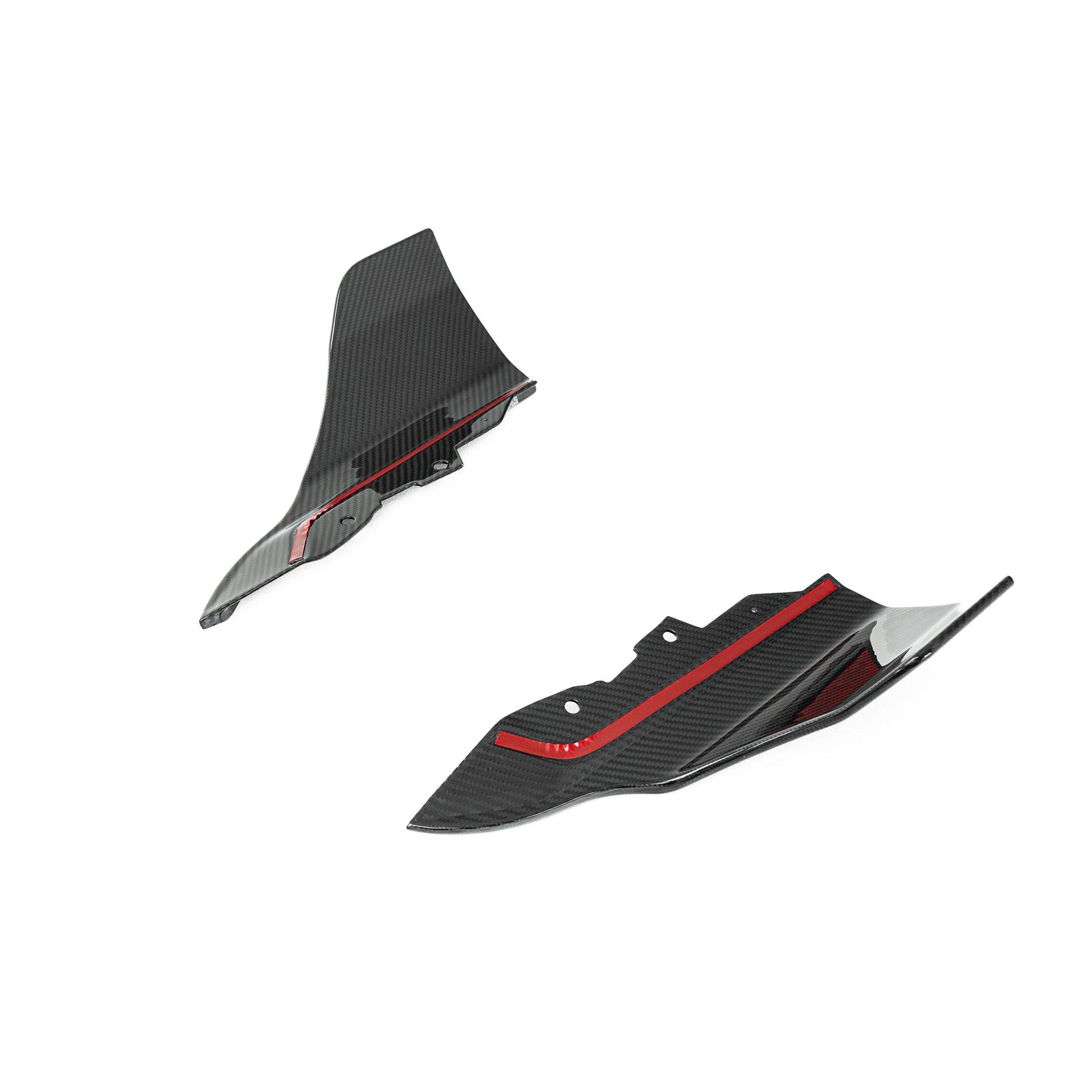 BMW G87 M2 TR87 Pre - preg Carbon Fibre Rear Bumper Winglets by Trevora (2023+) - Evolve Automotive