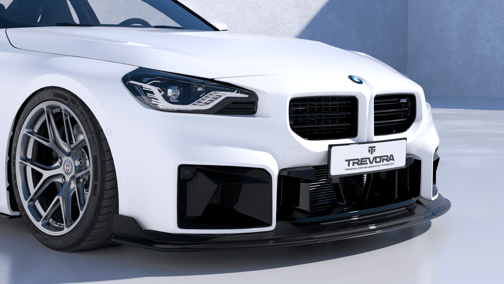BMW G87 M2 TR87 Track Pack Carbon Fibre Front Splitter by Trevora (2023+) - Evolve Automotive