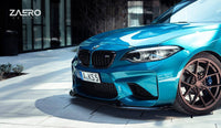 BMW M2 F87 EVO - S Gloss Black Front Splitter by ZAERO (2015 - 2018) - Evolve Automotive