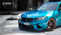 BMW M2 F87 EVO - S Gloss Black Front Splitter by ZAERO (2015 - 2018) - Evolve Automotive