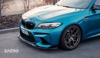 BMW M2 F87 EVO - S Gloss Black Front Splitter by ZAERO (2015 - 2018) - Evolve Automotive