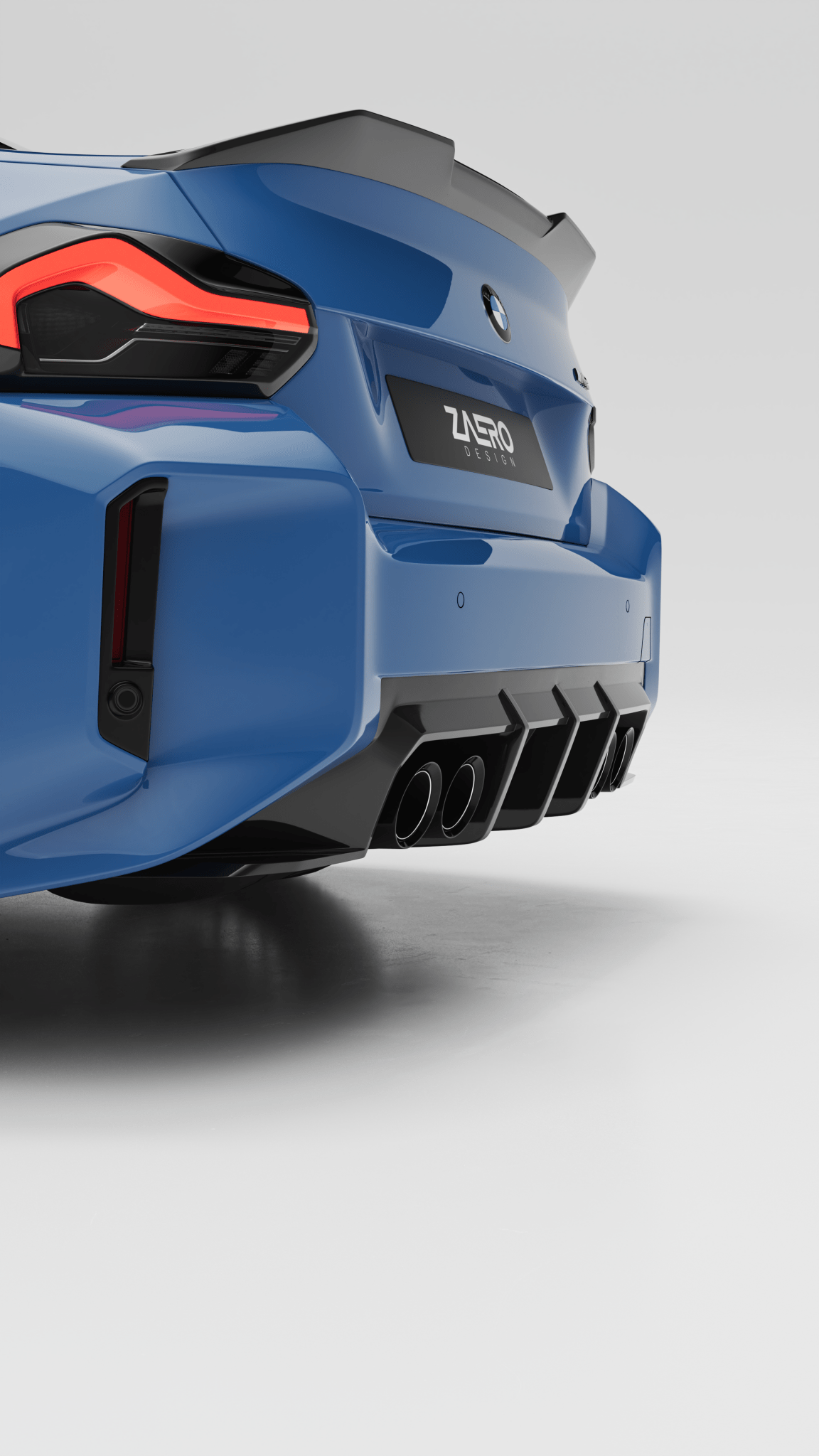 BMW M2 G87 EVO - S Gloss Black Rear Diffuser by ZAERO (2023+) - Evolve Automotive