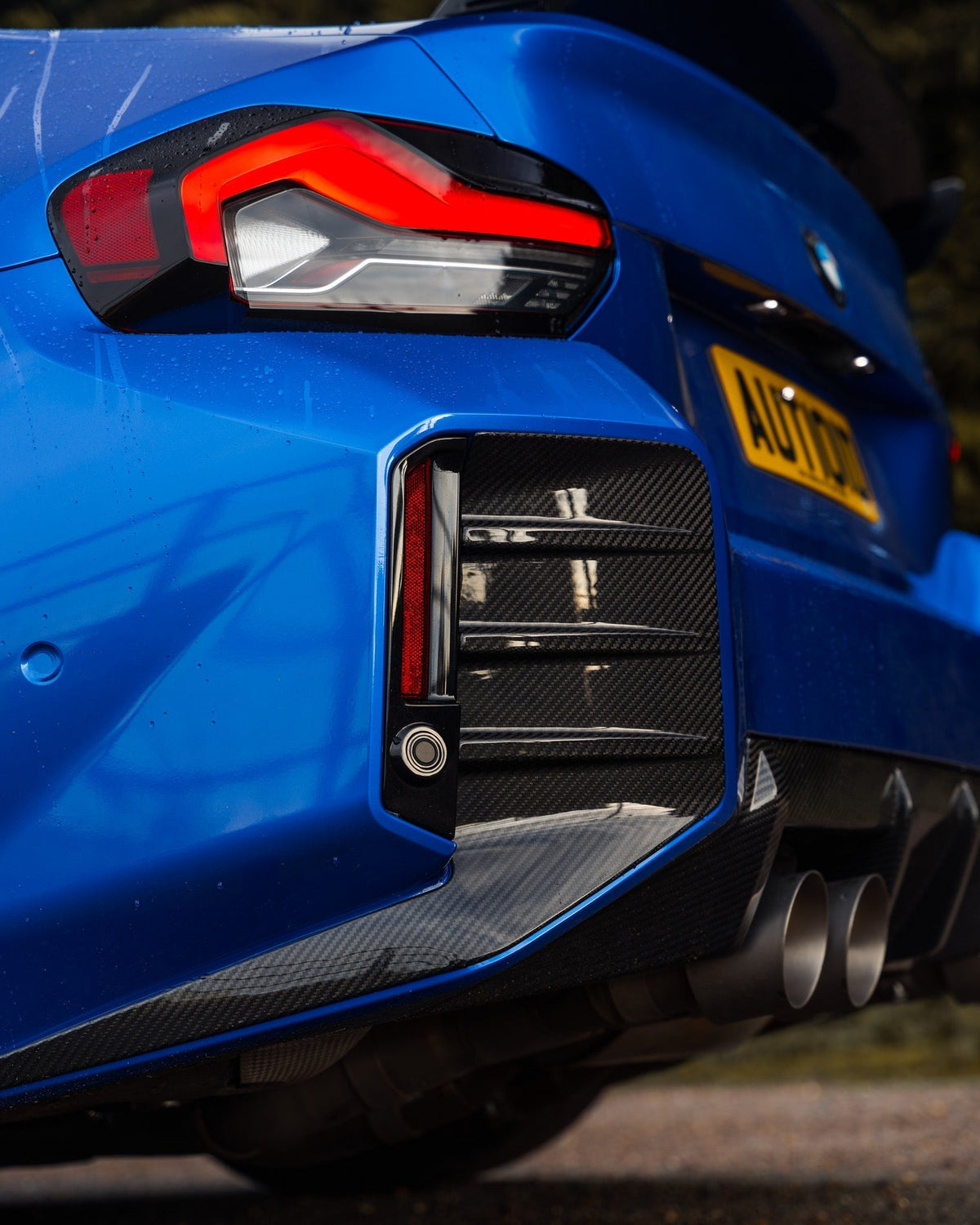 BMW M2 G87 Pre-Preg Carbon Fibre Rear Bumper Attachments by FORM (2023+) - Evolve Automotive