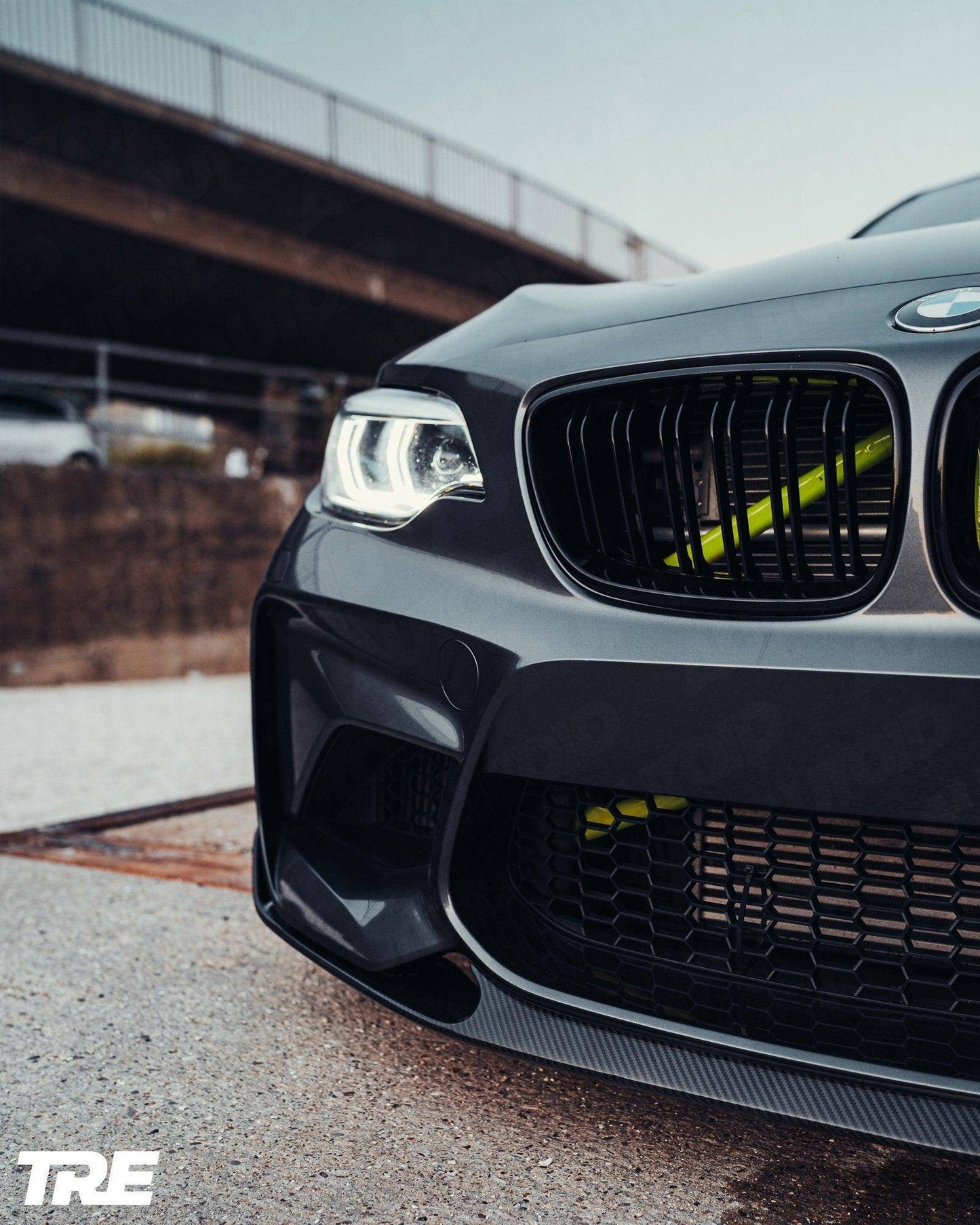 BMW M2 OG F87 Pre - Preg Carbon Fibre Front Splitter by Trevora (2015 - 2018) - Evolve Automotive