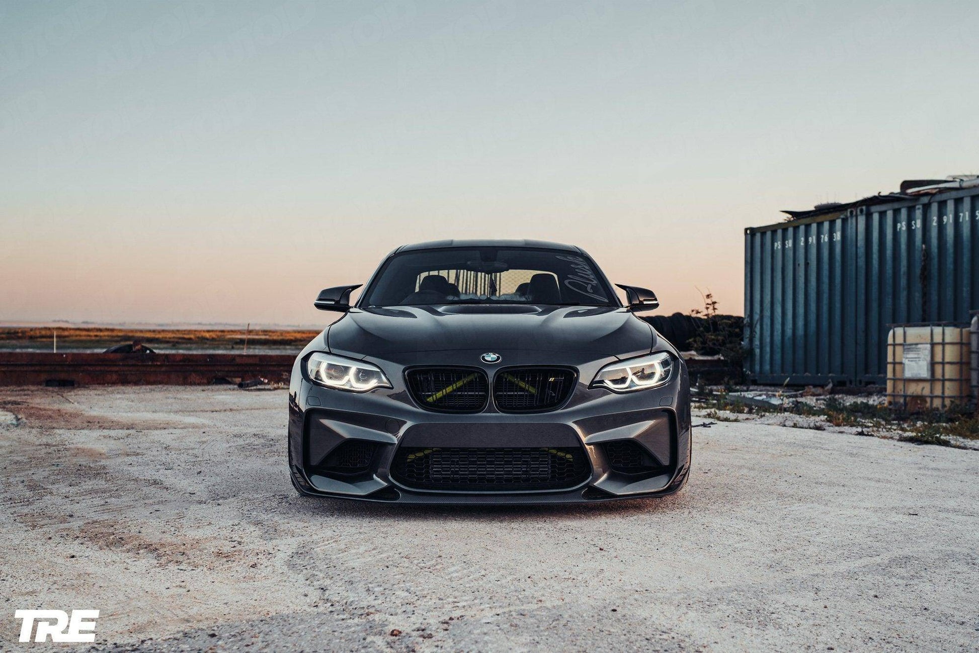 BMW M2 OG F87 Pre - Preg Carbon Fibre Front Splitter by Trevora (2015 - 2018) - Evolve Automotive