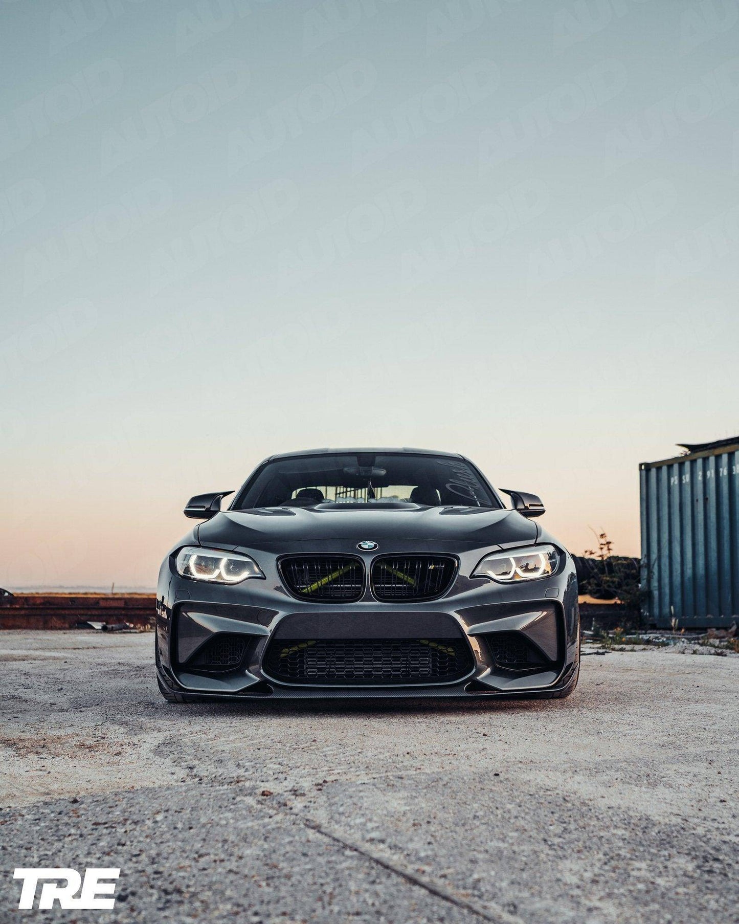 BMW M2 OG F87 Pre - Preg Carbon Fibre Front Splitter by Trevora (2015 - 2018) - Evolve Automotive