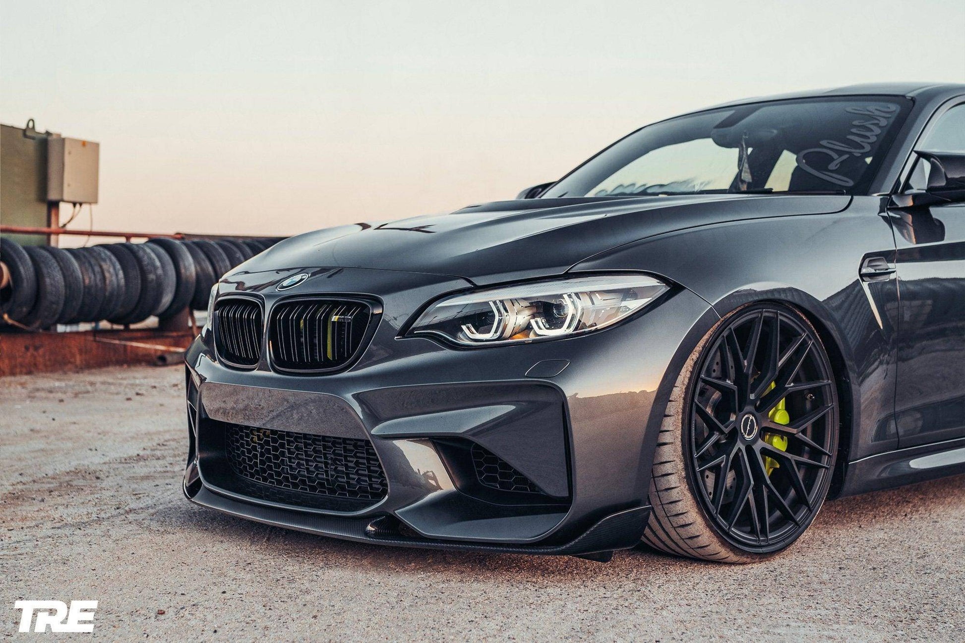 BMW M2 OG F87 Pre - Preg Carbon Fibre Front Splitter by Trevora (2015 - 2018) - Evolve Automotive