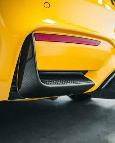 BMW M3 F80 & M4 F82 Pre-preg Carbon Fibre Rear Bumper Covers by FORM (2014-2020) - Evolve Automotive