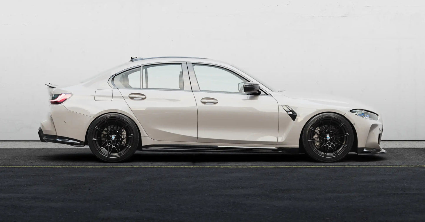 BMW M3 G80 G81 EVO - S Gloss Black Diffuser Extensions by ZAERO (2021+) - Evolve Automotive