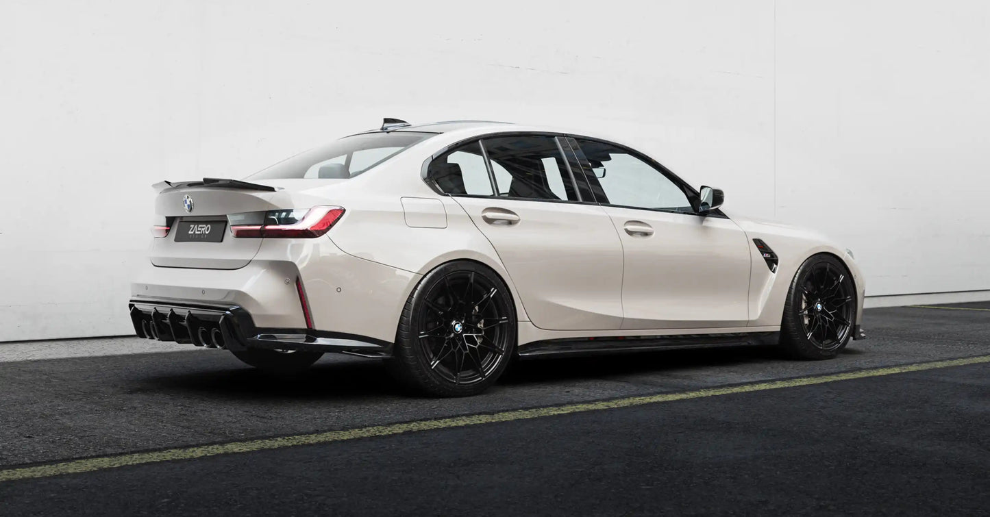 BMW M3 G80 G81 & M4 G82 G83 EVO - S Gloss Black Rear Diffuser by ZAERO (2021+) - Evolve Automotive