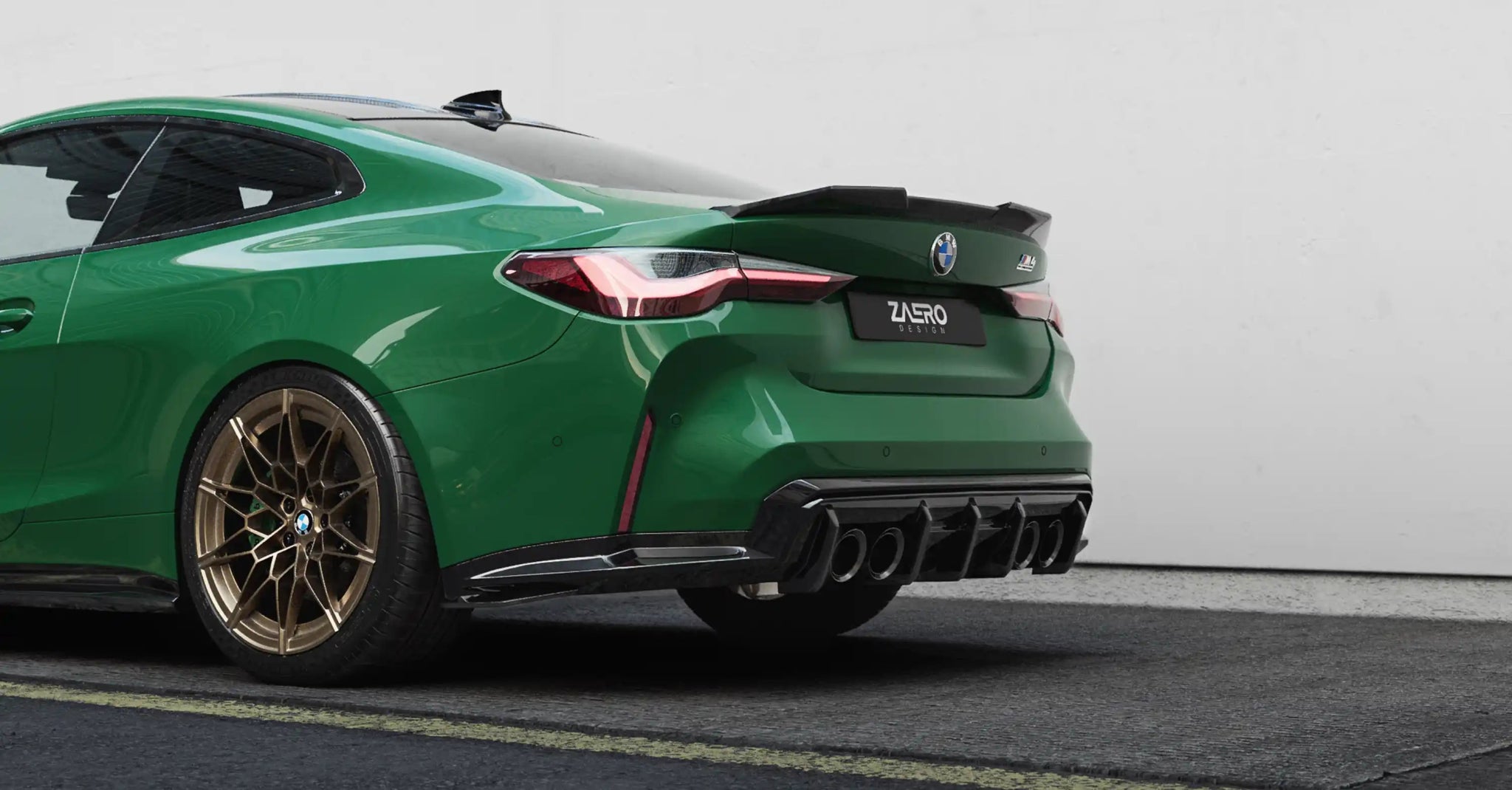 BMW M3 G80 G81 & M4 G82 G83 EVO - S Gloss Black Rear Diffuser by ZAERO (2021+) - Evolve Automotive