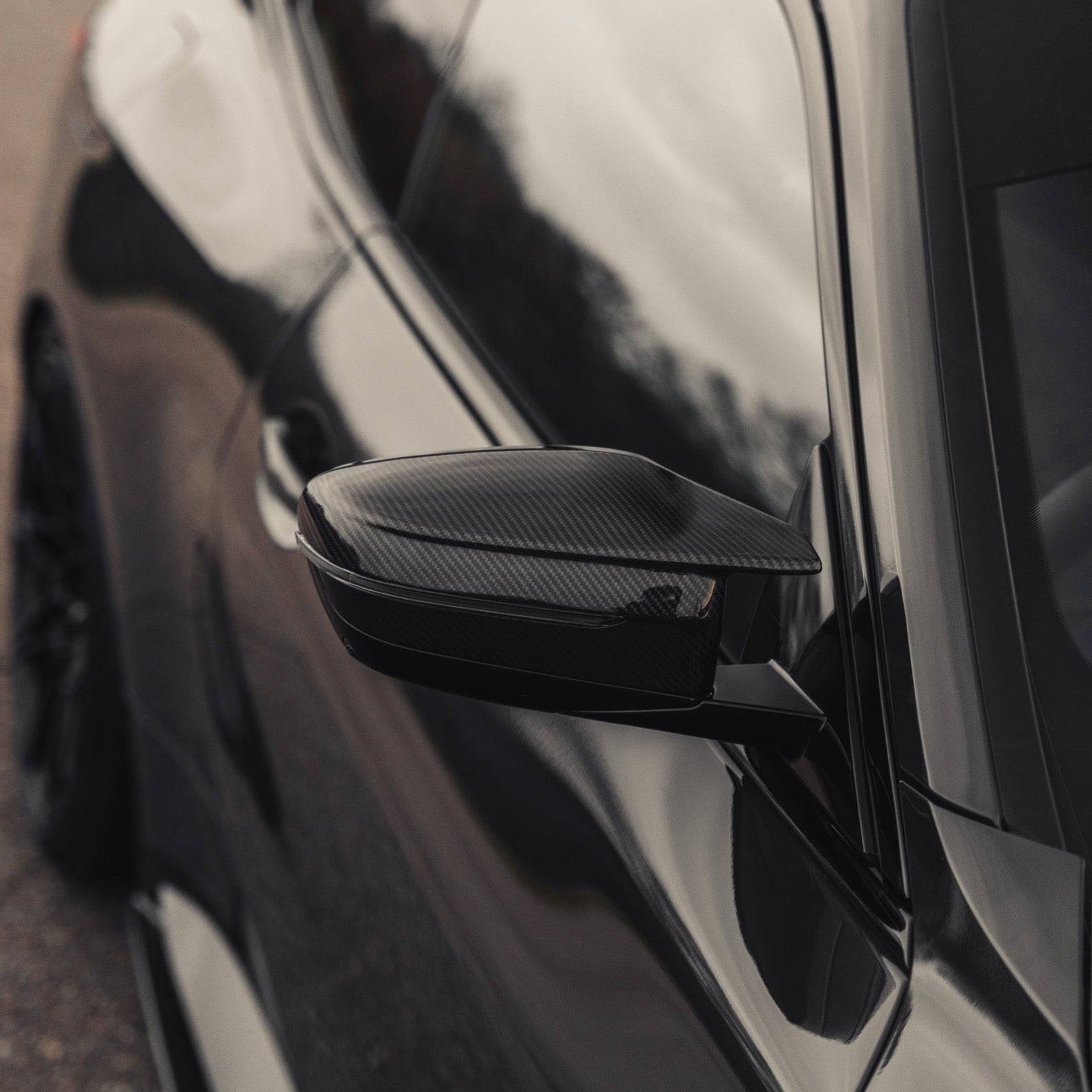 BMW M3 G80, M4 G82, M2 G87, M240i G42 & M340i G20 Pre - preg Carbon Fibre Wing Mirror Covers by Trevora (2021+) - Evolve Automotive