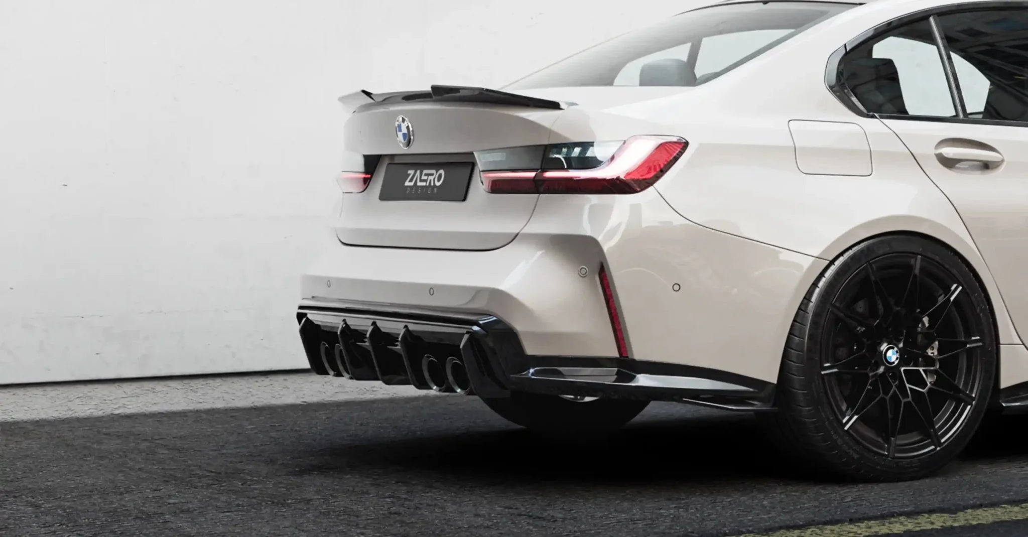 BMW M3 G80 Saloon & 3 Series G20 EVO - S Gloss Black Rear Spoiler Lip by ZAERO (2021+) - Evolve Automotive