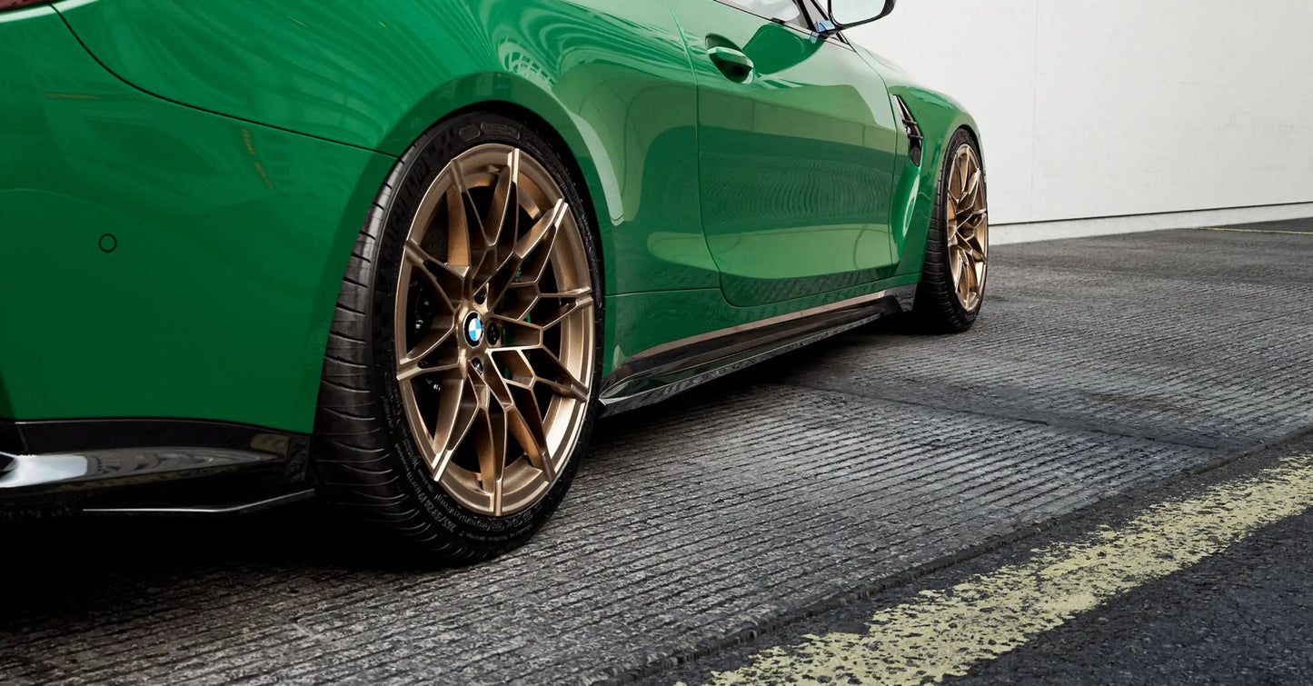 BMW M4 G82 G83 EVO - S Gloss Black Side Skirts by ZAERO (2021+) - Evolve Automotive