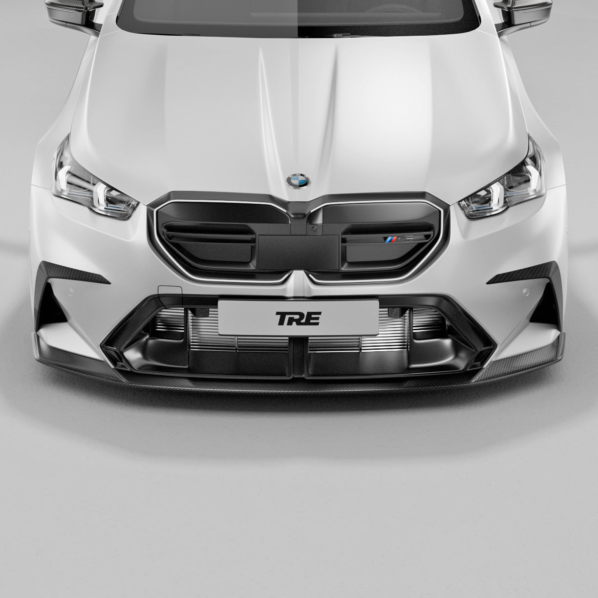 BMW M5 G90 G99 Pre - Preg Carbon Fibre PR - 1 Front Lip by Trevora (Single Piece) - Evolve Automotive