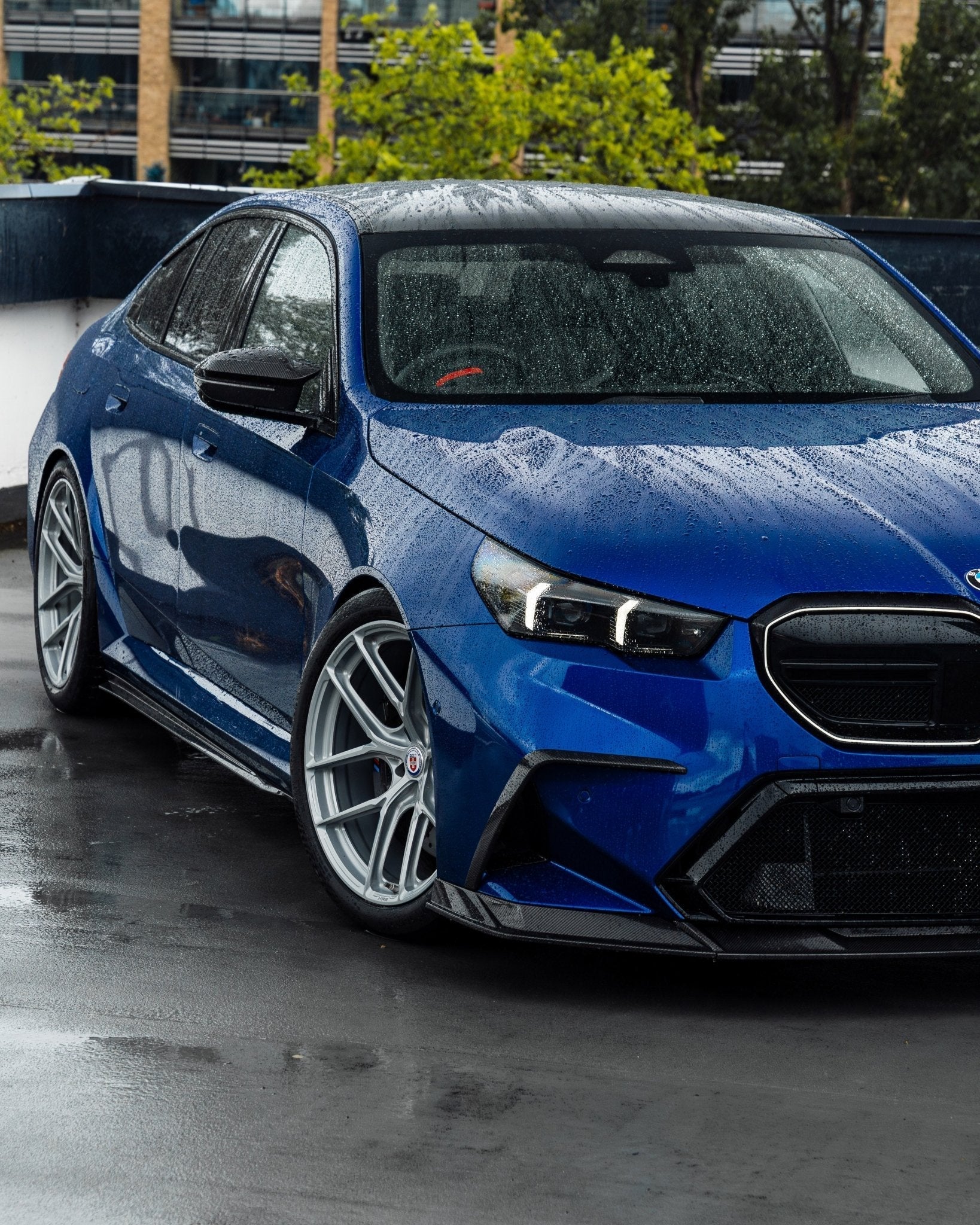 BMW M5 G90 G99 Pre - Preg Carbon Fibre PR - 1 Front Lip by Trevora (Single Piece) - Evolve Automotive