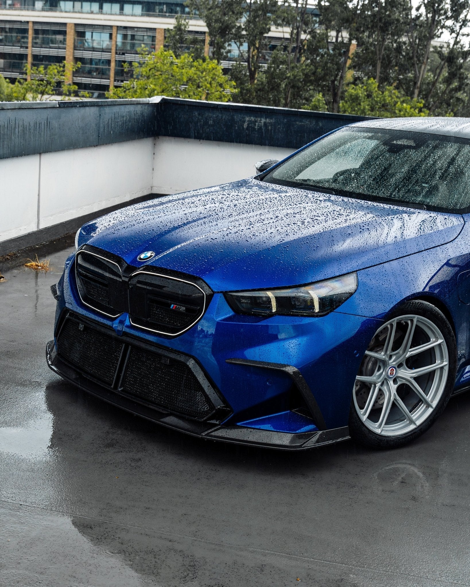 BMW M5 G90 G99 Pre - Preg Carbon Fibre PR - 1 Front Lip by Trevora (Single Piece) - Evolve Automotive