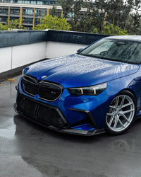 BMW M5 G90 G99 Pre - Preg Carbon Fibre PR - 1 Front Lip by Trevora (Single Piece) - Evolve Automotive