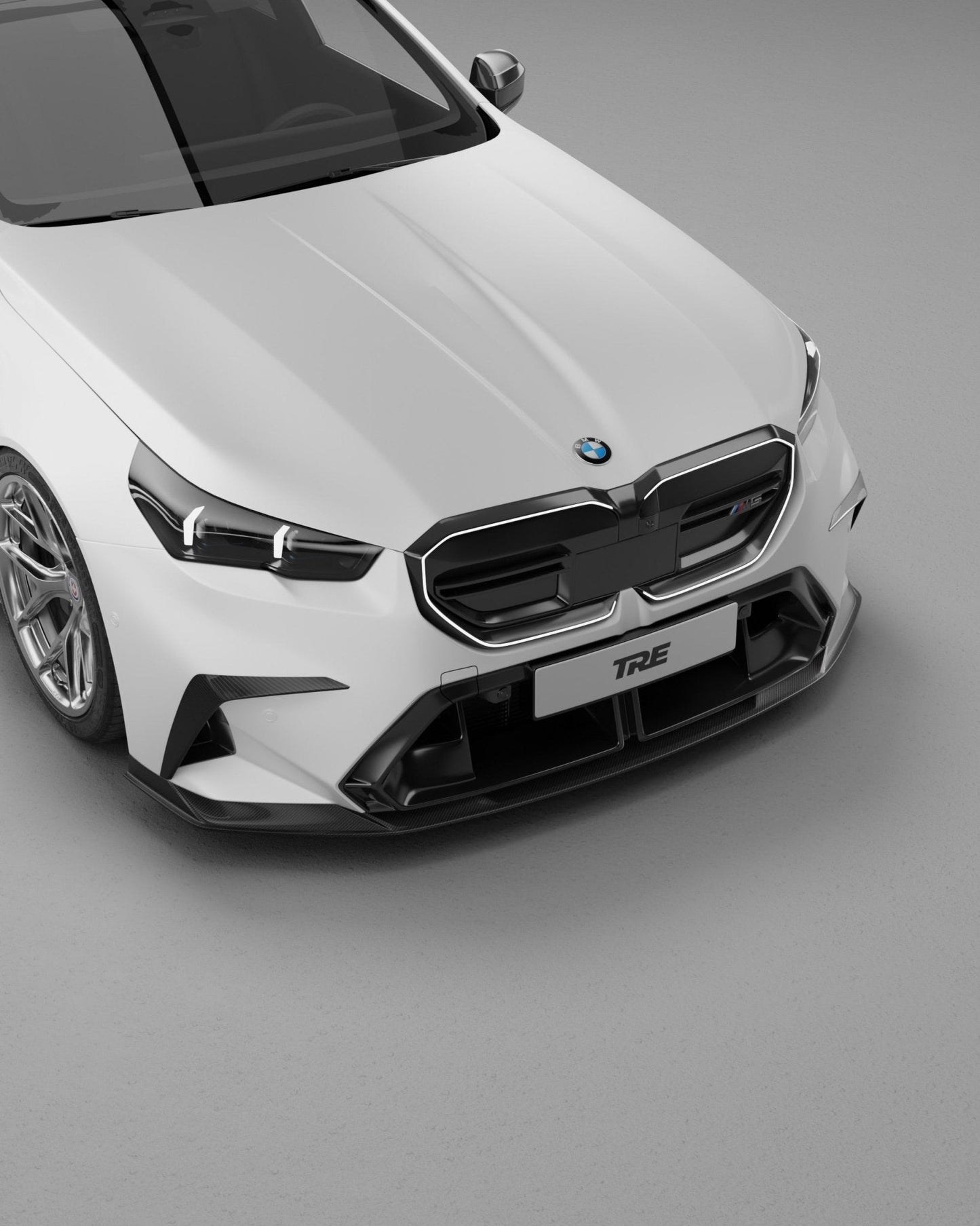 BMW M5 G90 G99 Pre - Preg Carbon Fibre PR - 1 Front Lip by Trevora (Single Piece) - Evolve Automotive