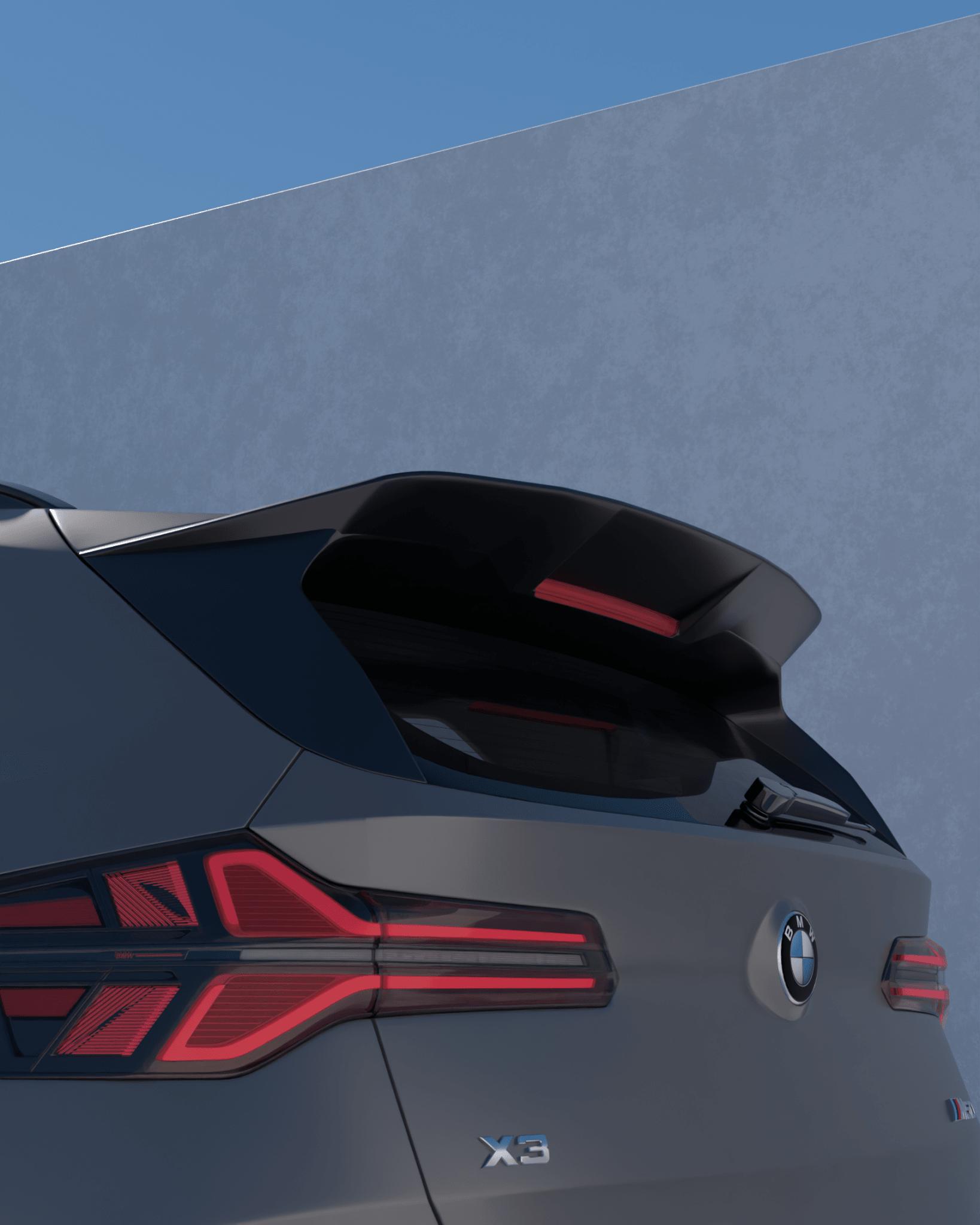 BMW X3 G45 Pre - preg Carbon Fibre PR - 1 Rear Spoiler by Trevora (2025+) - Evolve Automotive