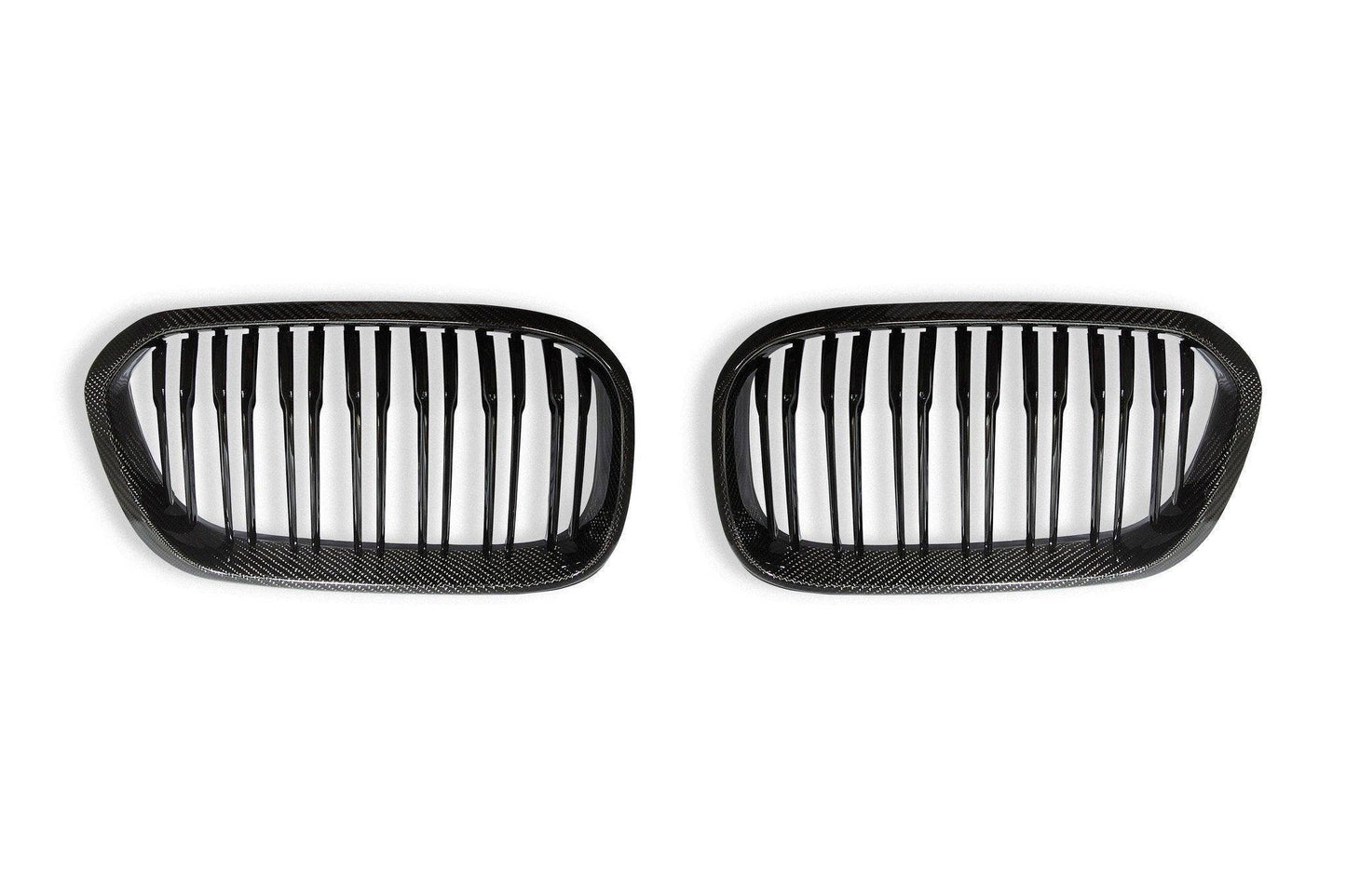Carbon Fibre Double Slat Kidney Grilles for BMW 1 Series (2015 - 2019, LCI F20 F21) - Evolve Automotive