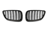 Carbon Fibre Double Slat Kidney Grilles for BMW 2 Series & M2 (2014 - 2020, F22 F87) - Evolve Automotive