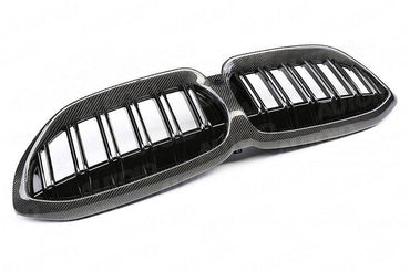 Carbon Fibre Double Slat Kidney Grilles for BMW 3 Series Pre - LCI (2019 - 2023, G20 G21) - Evolve Automotive