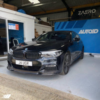 Carbon Fibre Performance Front Splitter for BMW 5 Series by FORM (2017-2019, G30 G31) - Evolve Automotive