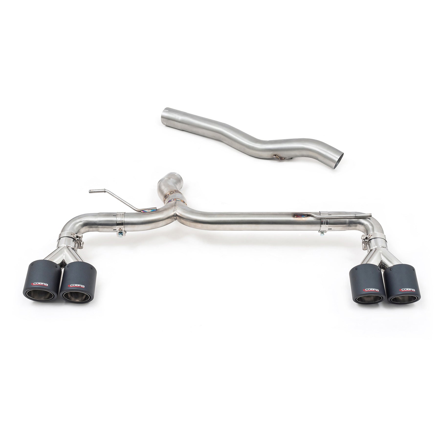 Cobra Sport Non-Valved Quad Exit GPF Back Exhaust (M3 Style Race Box Delete) - BMW F40 M135i - Evolve Automotive