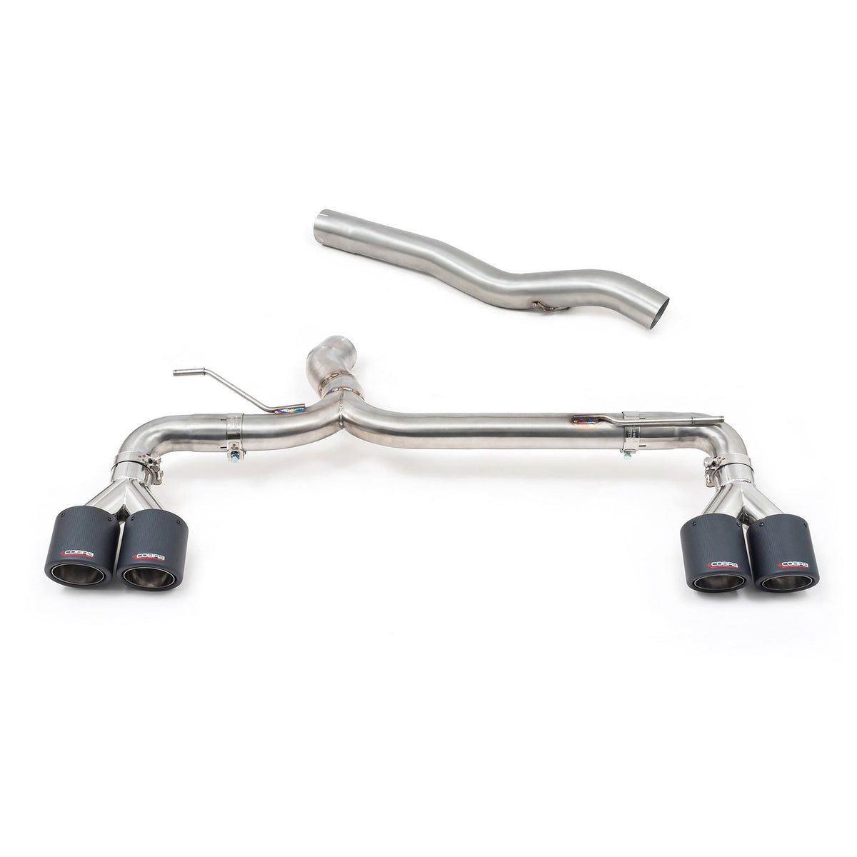 Cobra Sport Non-Valved Quad Exit GPF Back Exhaust (M3 Style Race Box Delete) - BMW F40 M135i - image 1