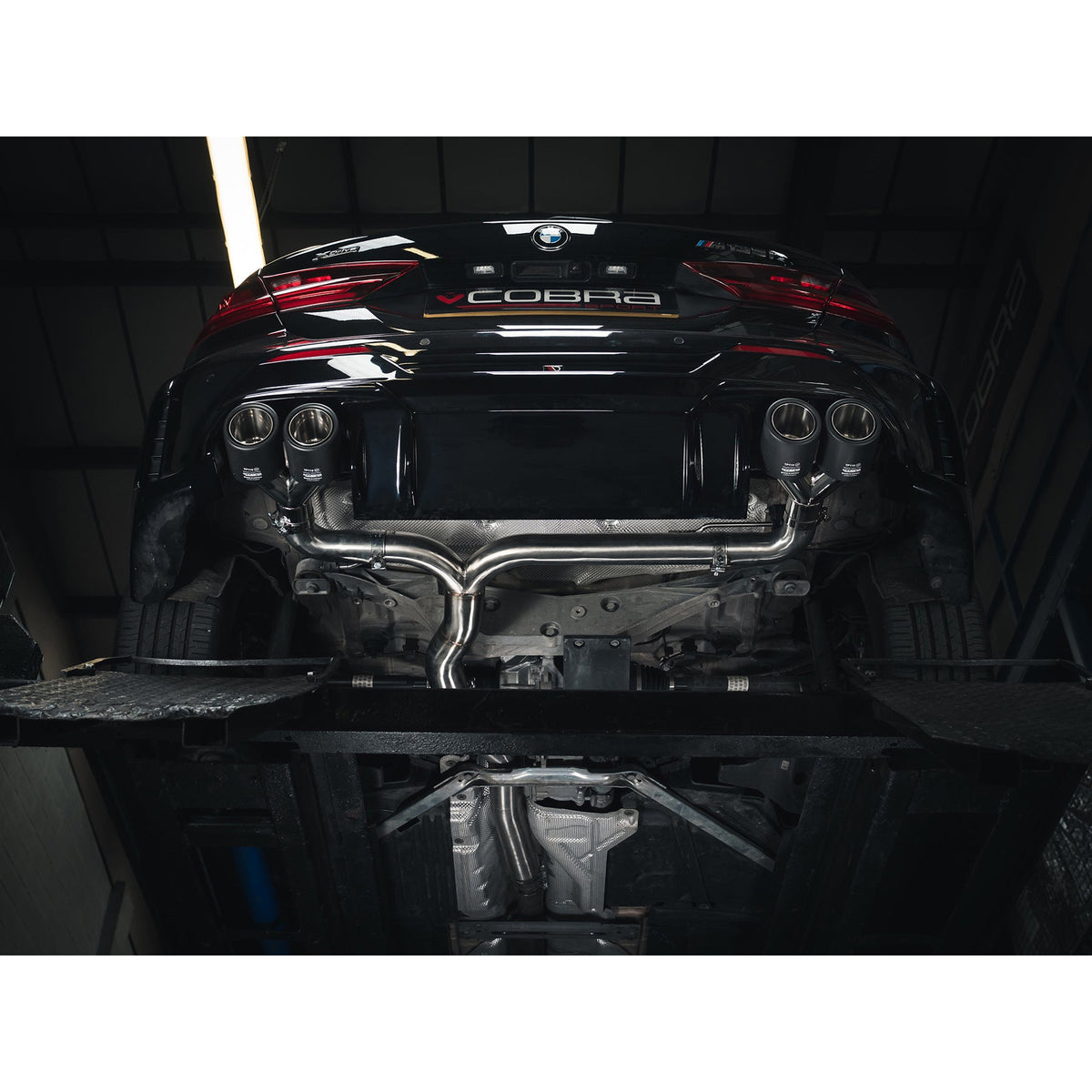 Cobra Sport Non-Valved Quad Exit GPF Back Exhaust (M3 Style Race Box Delete) - BMW F40 M135i - image 2