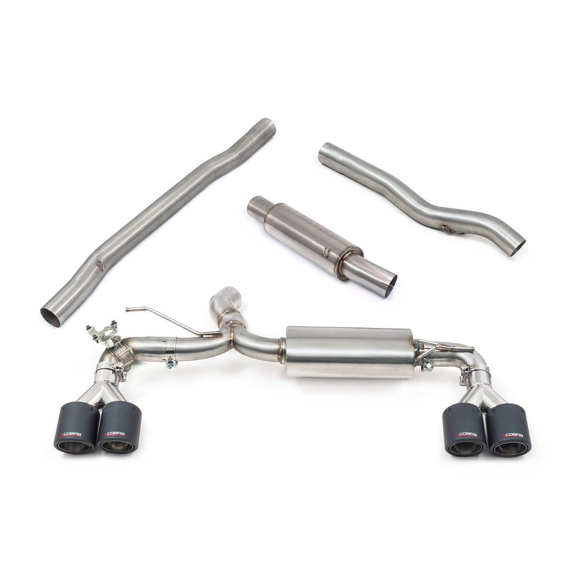 Cobra Sport Valved Quad Exit Cat Back Exhaust (M3 Style) - BMW F40 M135i - image 1