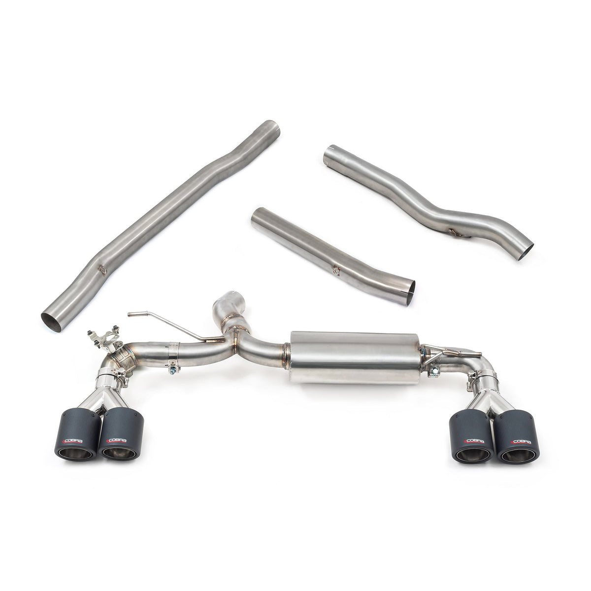 Cobra Sport Valved Quad Exit Cat Back Exhaust (M3 Style) - BMW F40 M135i - image 8