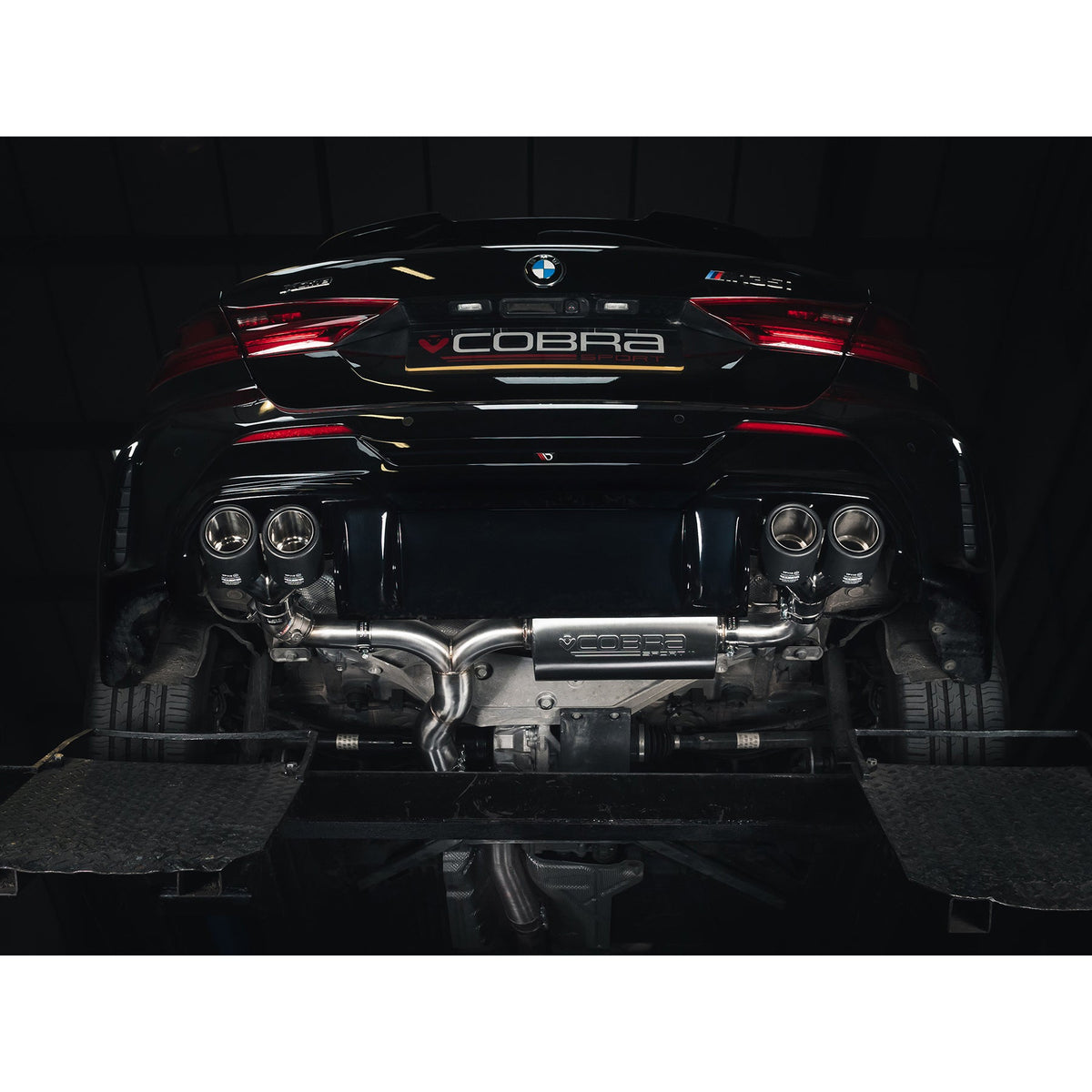 Cobra Sport Valved Quad Exit GPF Back Exhaust (M3 Style) - BMW F40 M135i - image 2