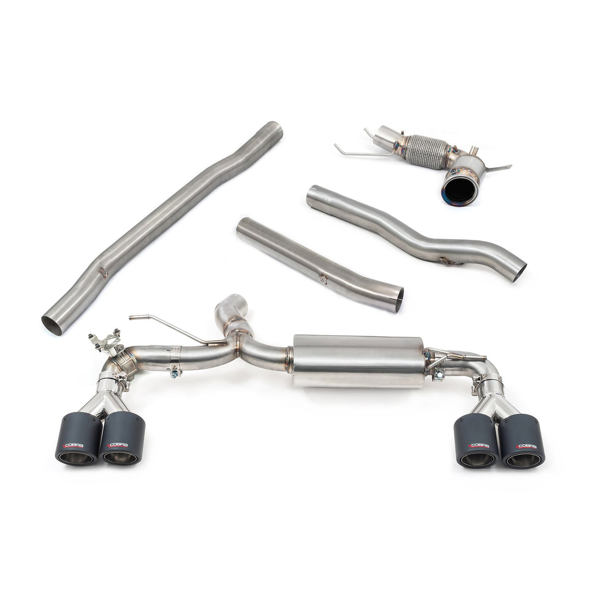 Cobra Sport Valved Quad Exit Turbo Back Exhaust (M3 Style) - BMW F40 M135i - image 8