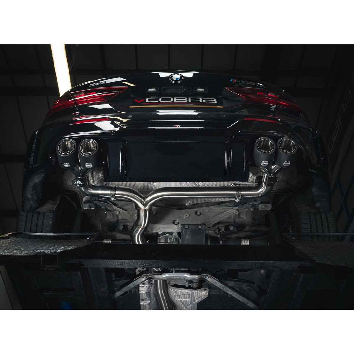 Cobra Sport Venom Quad Exit Turbo Back Exhaust (M3 Style Race Box Delete) - BMW F40 M135i - image 2