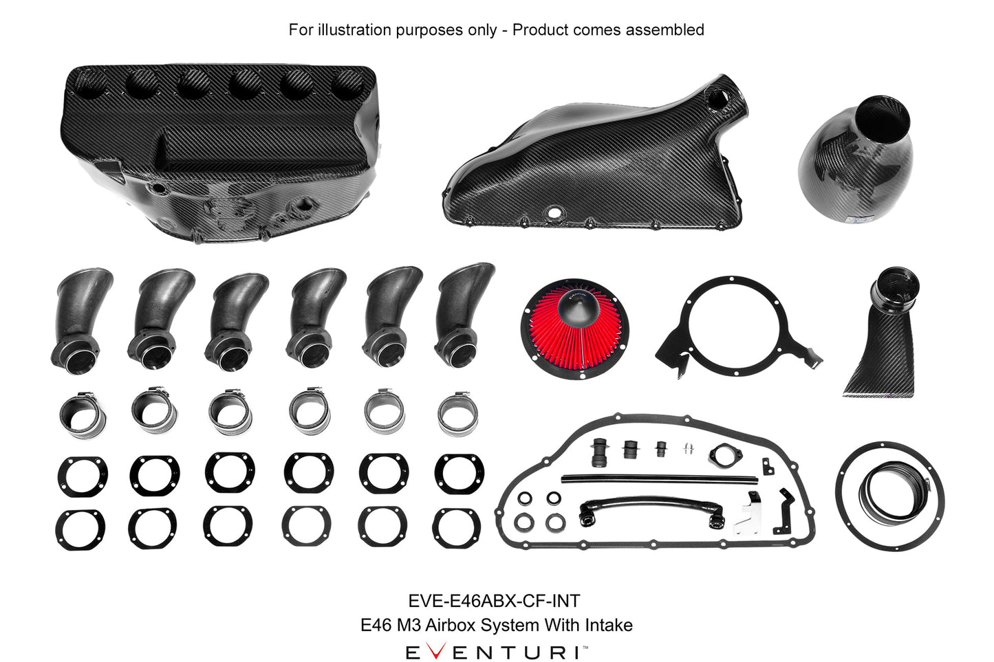 Eventuri Carbon Fibre Hybrid Airbox - BMW E46 M3 - Evolve Automotive