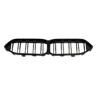 Gloss Black Slatted Front Grille for BMW 2 Series & M235i (2020 - 2024, F44) - Evolve Automotive