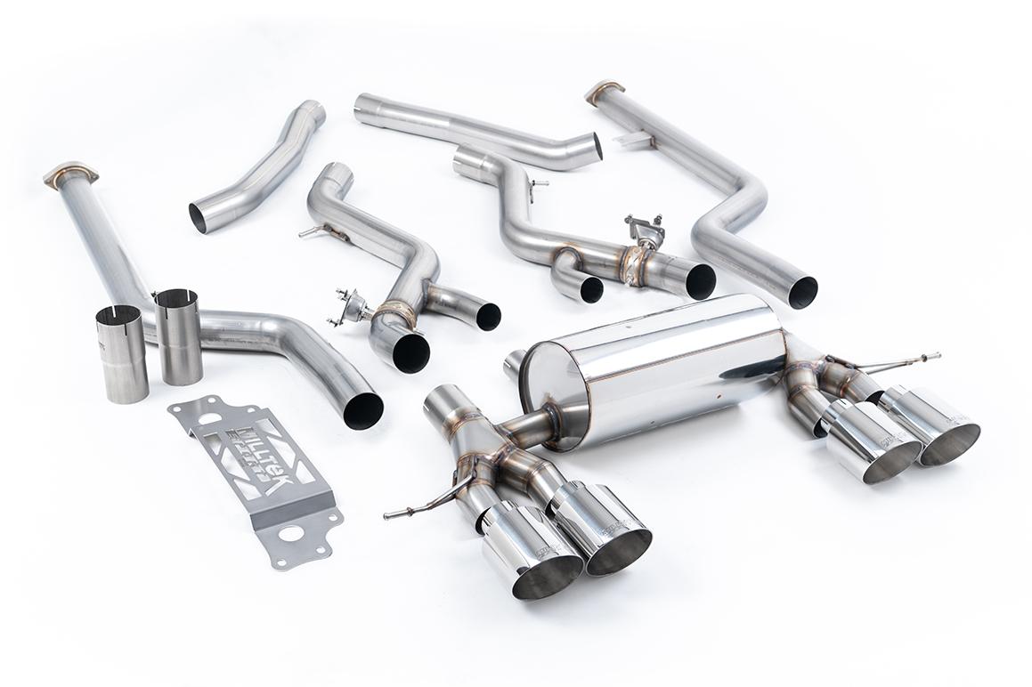 Milltek Cat-back System Non-Resonated (Louder) (Removes Secondary Cats) - BMW G87 M2 - Evolve Automotive